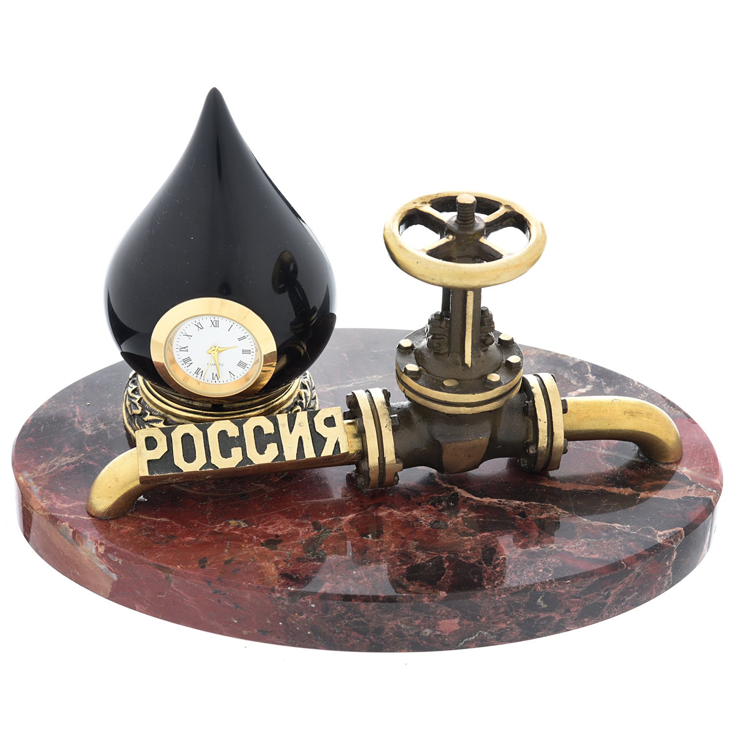Сувенир "Российская нефтяная промышленность" (яшма)